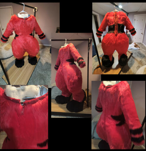 Red: Bodysuit and Feet Paws Commission- July 2026